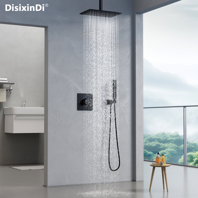 DisixinDi Modern Rainfall Shower System, Ceiling Rain Shower Head